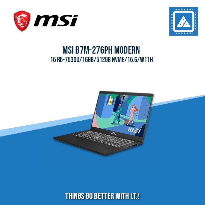 MSI B7M-276PH MODERN 15 R5-7530U/16GB/512GB NVME | BEST FOR STUDENTS AND FREELANCERS LAPTOP MSI B7M-276PH MODERN 15 R5-7530U/16GB/512GB NVME | BEST FOR STUDENTS AND FREELANCERS LAPTOP
